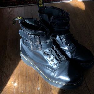 doc martens 1460 leather buckle boots